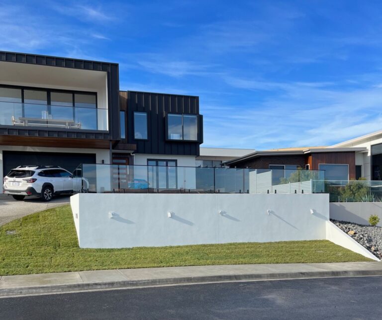 Tranmere Retaining Wall Complete Roadside View