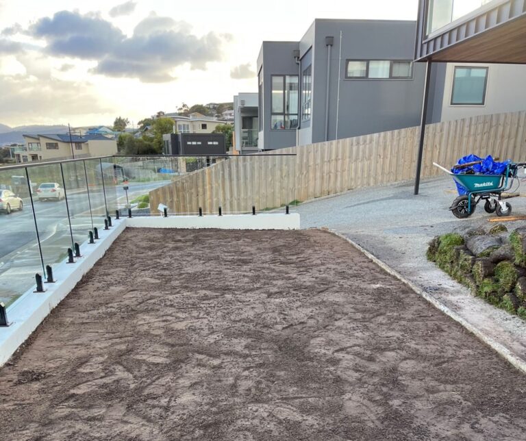 Tranmere Retining Wall Pre Turf